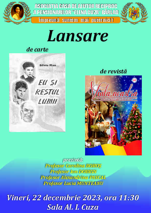 Lansare de carte și revista "Viața Noastră" nr. 61
